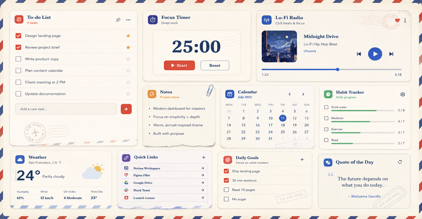 A third Widget Workspace layout